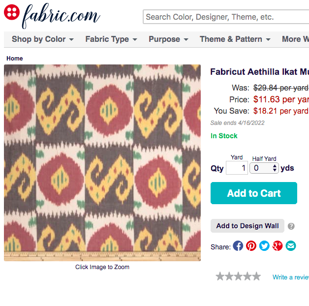 Ikat print fabric