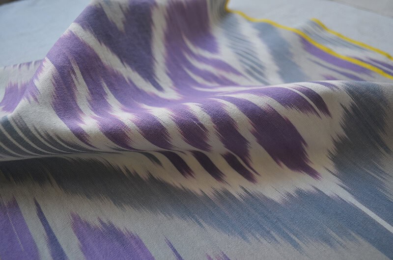 Durable Lavender Ikat Table Runner washing Test